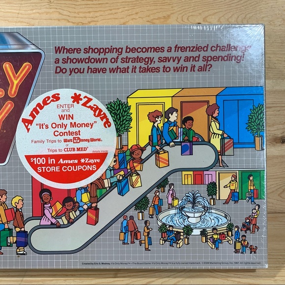 NEW VTG Its Only Money The Board Game 1987 Game of Shopping, Savvy and Spending - Picture 7 of 8